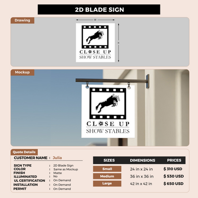 2D Blade Sign For Julia