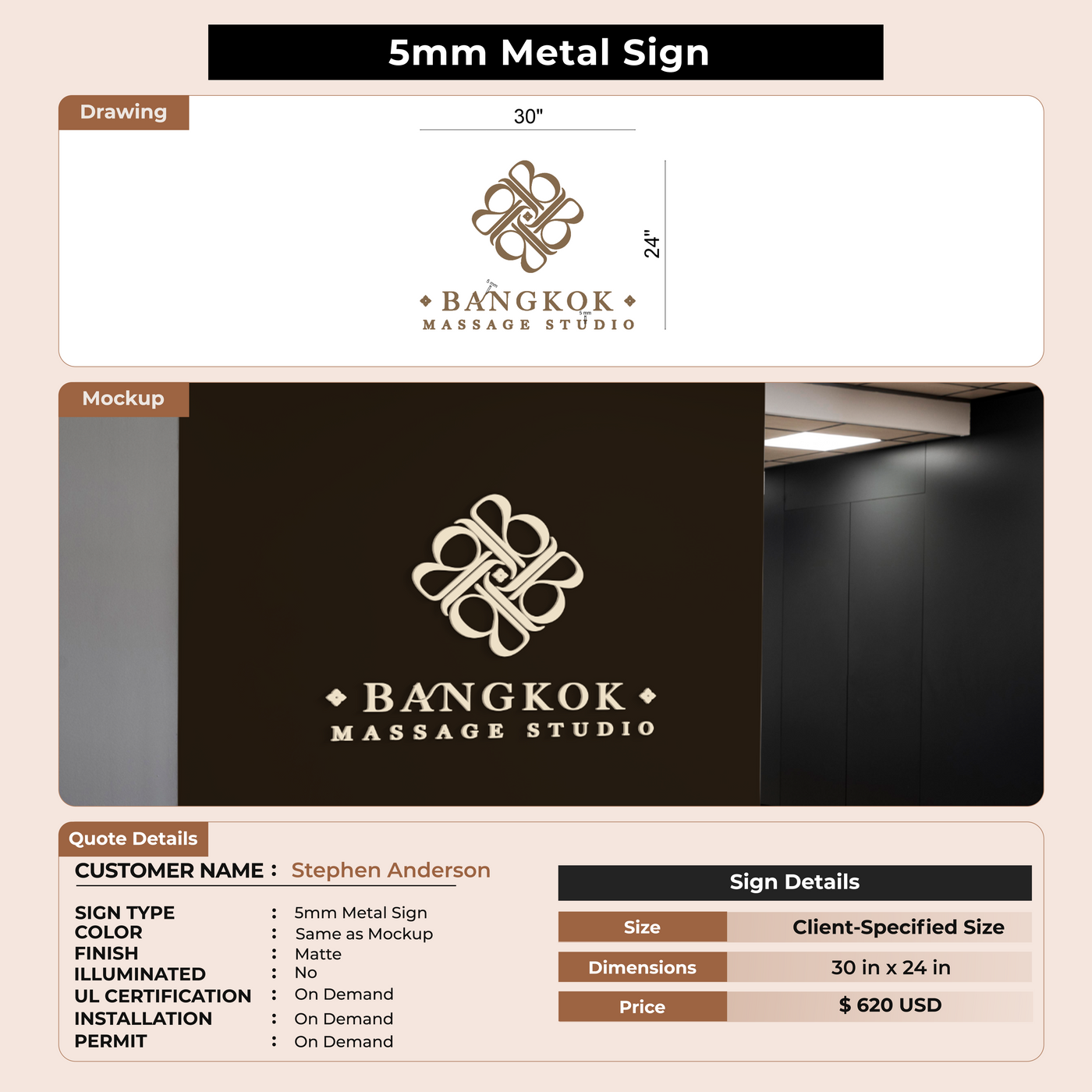 Custom Signs for Stephen Anderson