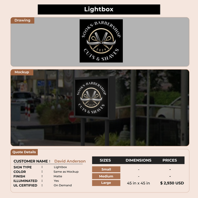 Business Signage for David Anderson