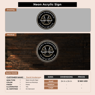 Business Signage for David Anderson