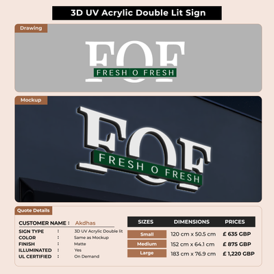 Business signage for Akdhas