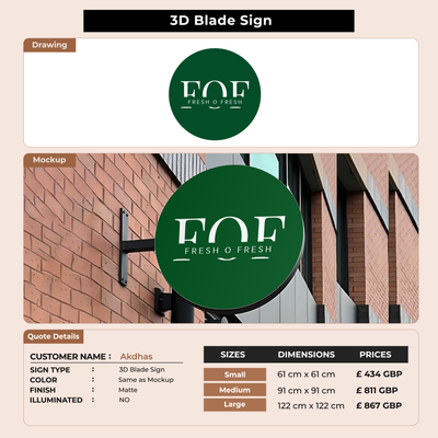 Business signage for Akdhas