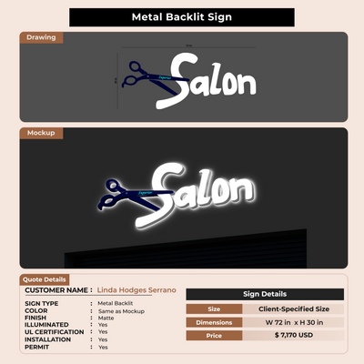 Business signage for Linda Hodges Serrano