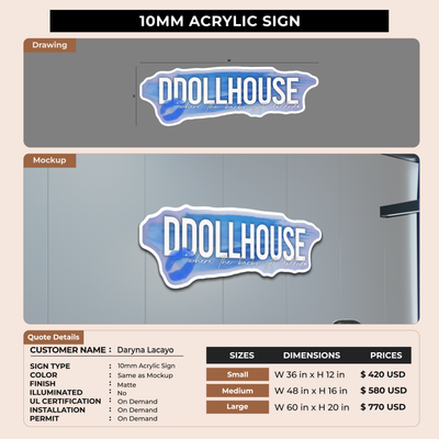 Business Signage for Daryna Lacayo