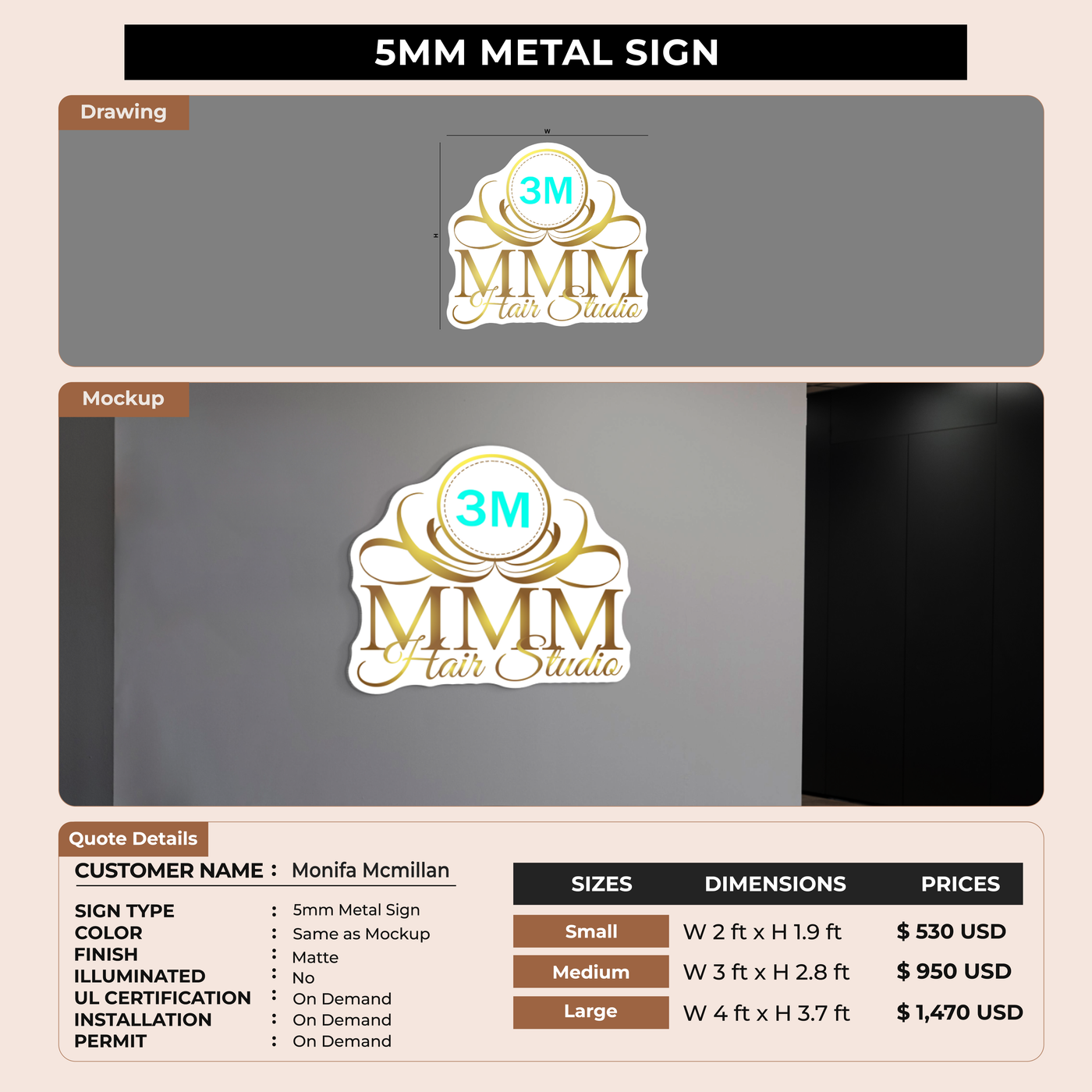 Business Signage for Monifa Mcmillan