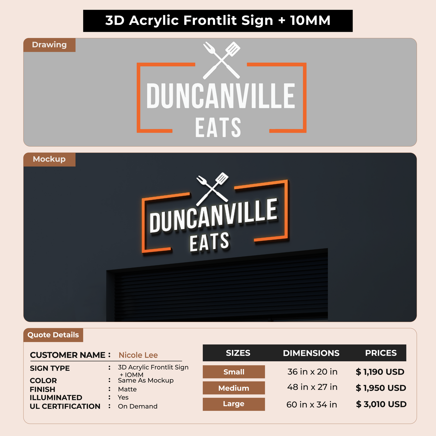 Custom Signs For Nicole Lee
