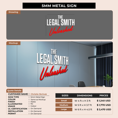 Business Signage for Christie Skrinak
