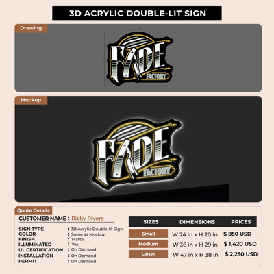 Business Signage for Ricky Rivera