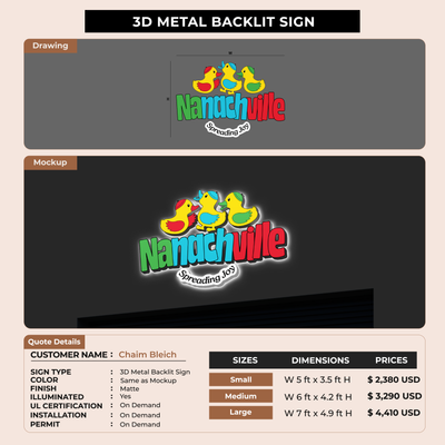 Business Signage for Chaim Bleich
