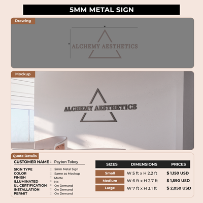 Business Signage for Payton Tobey