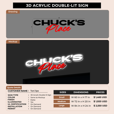 Business Signage for Toni lipe