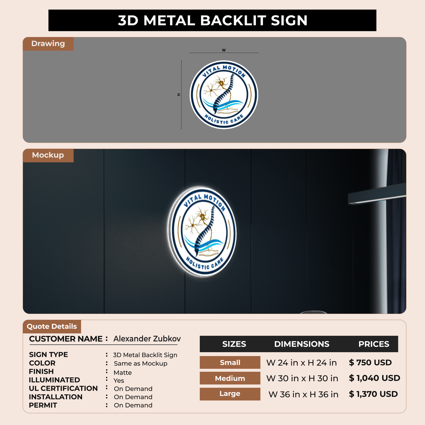 Business Signage for Alexander Zubkov