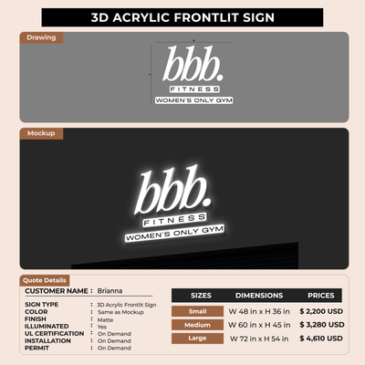 Business Signage for Brianna