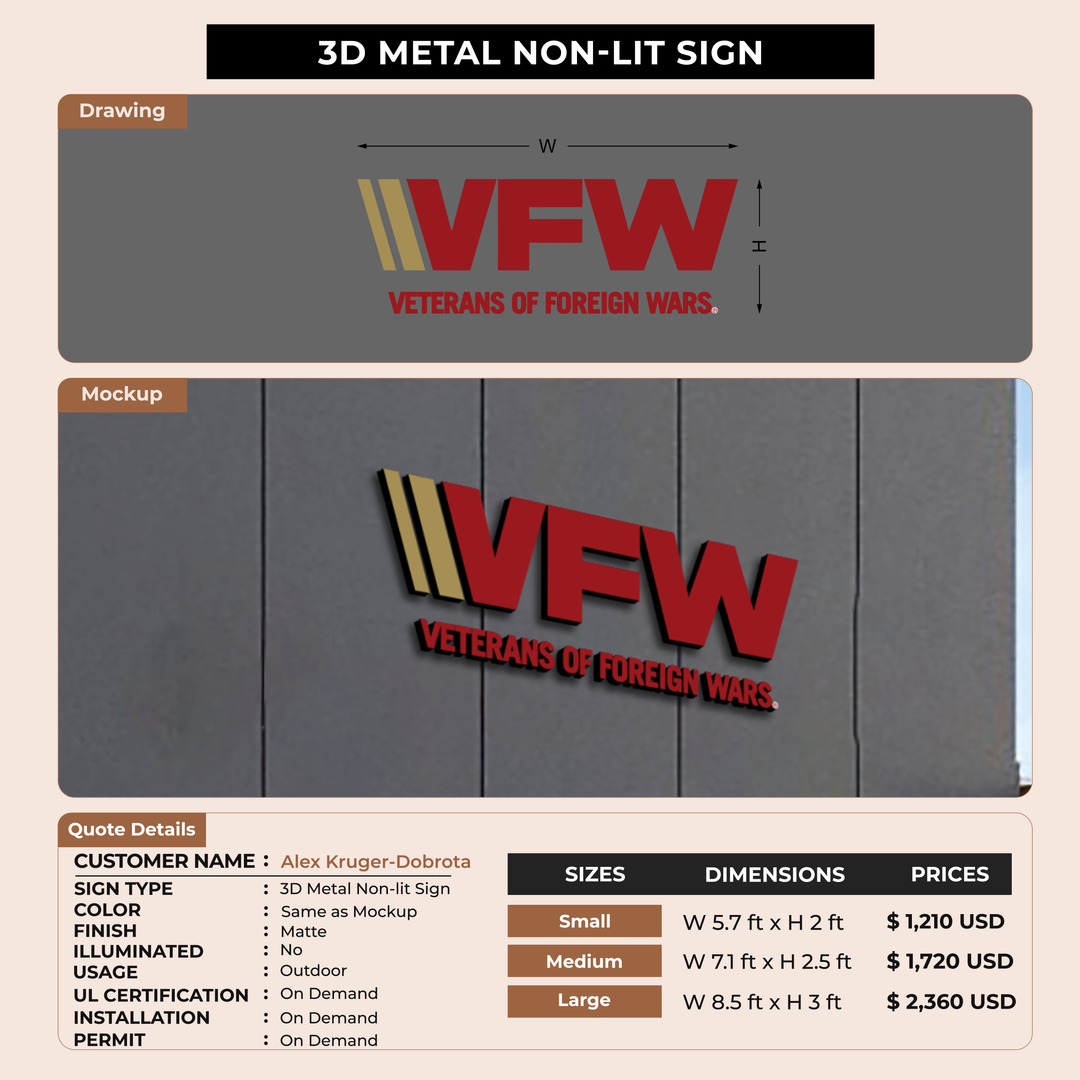 Business Signage for Alex Kruger-Dobrota