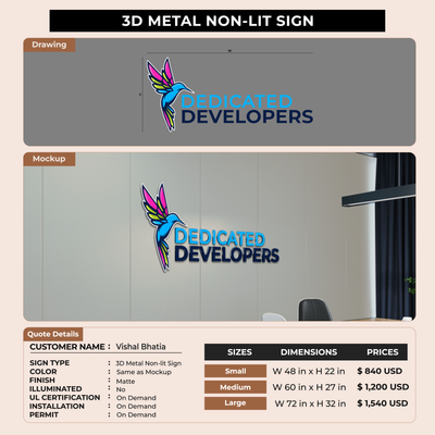 Business Signage for Vishal Bhatia