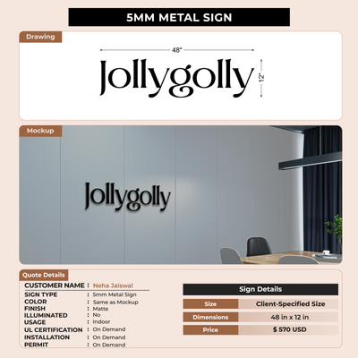 custom sign for Neha Jaiswal