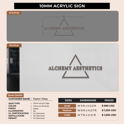 Business Signage for Payton Tobey