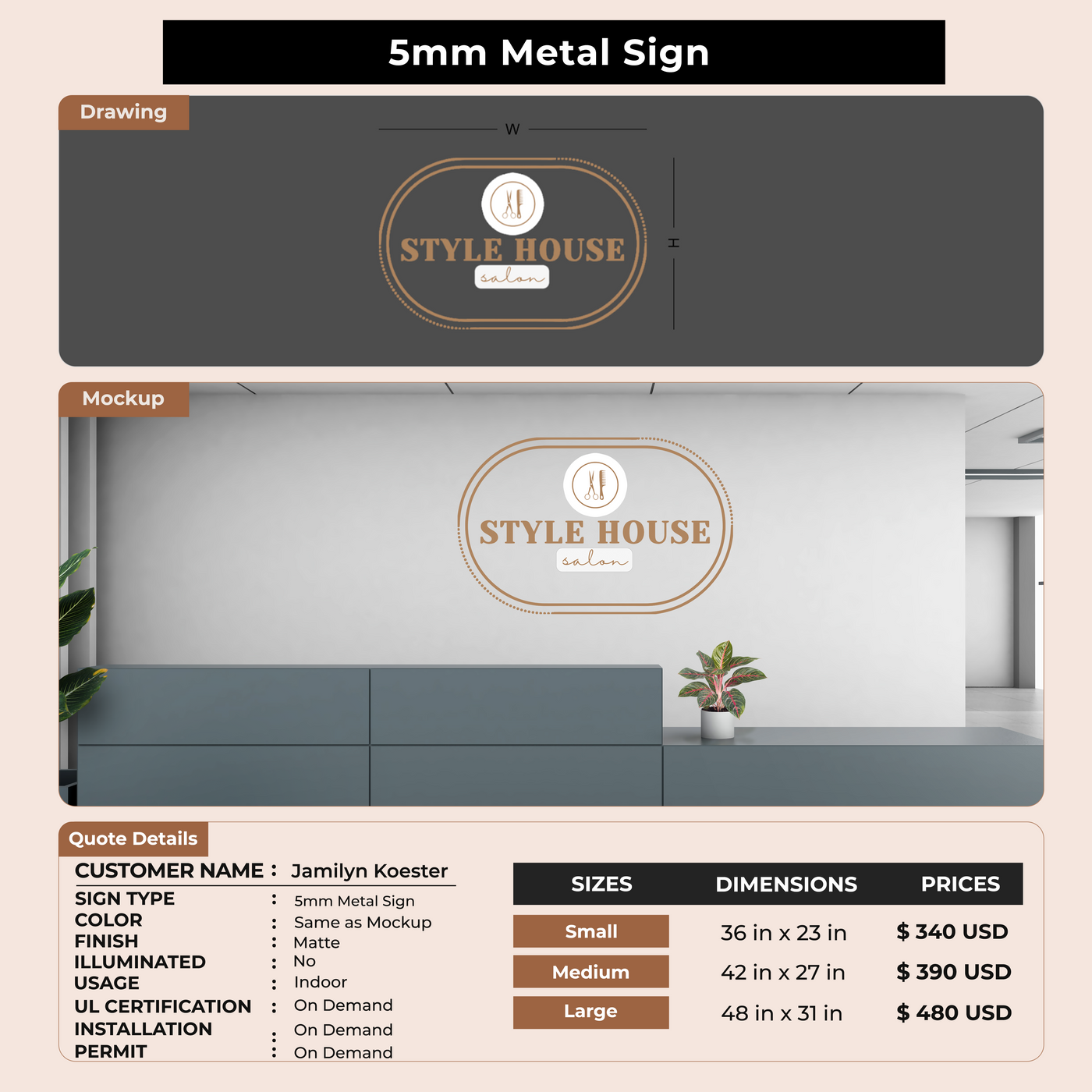Custom Signs For Jamilyn Koester