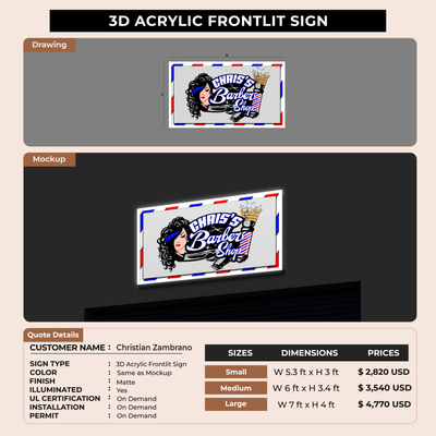Business Signage for Christian Zambrano
