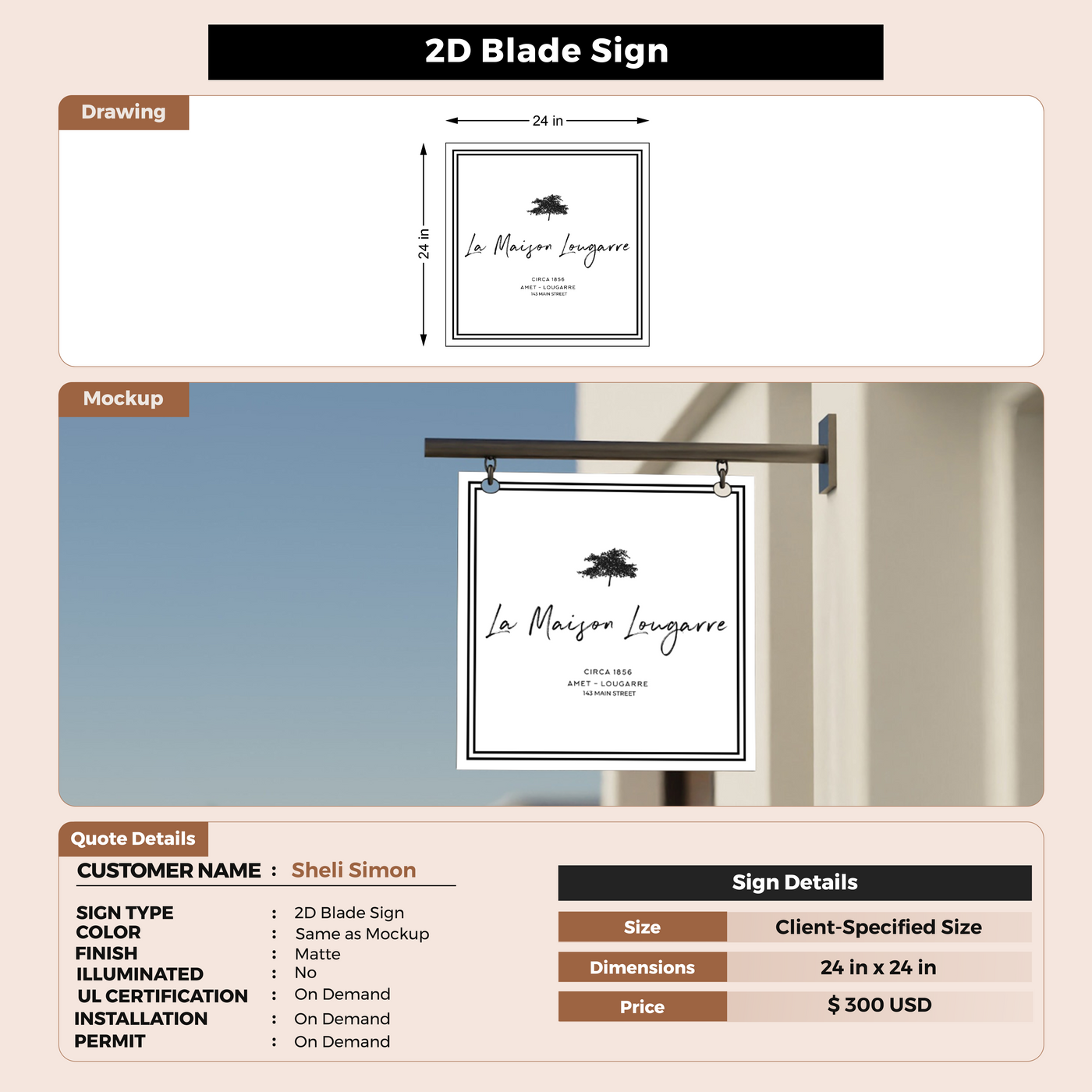 2d blade sign for Sheli Simon
