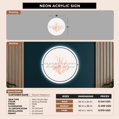 Custom Signs For Stacia Hepburn