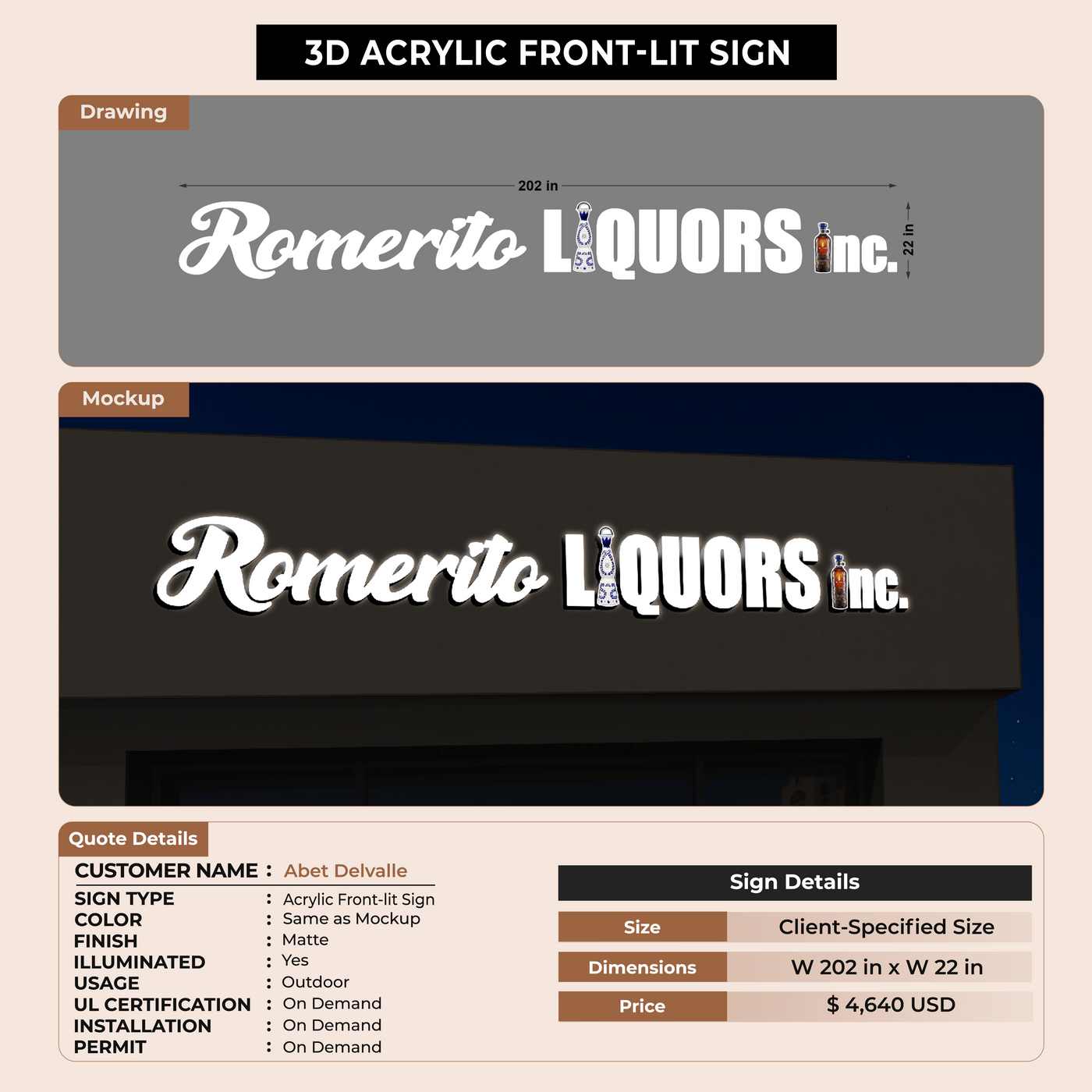 Custom Sign For Abet Delvalle