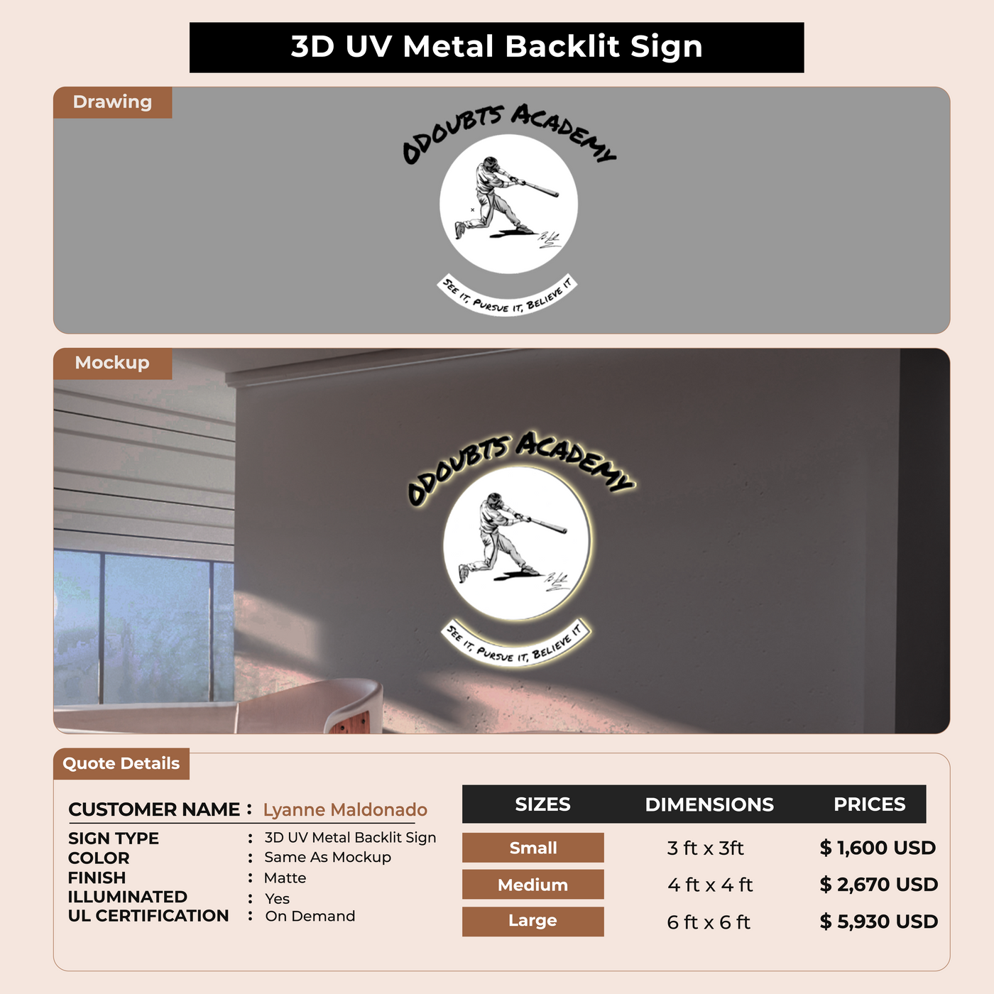 Custom Signs for Lyanne Maldonado