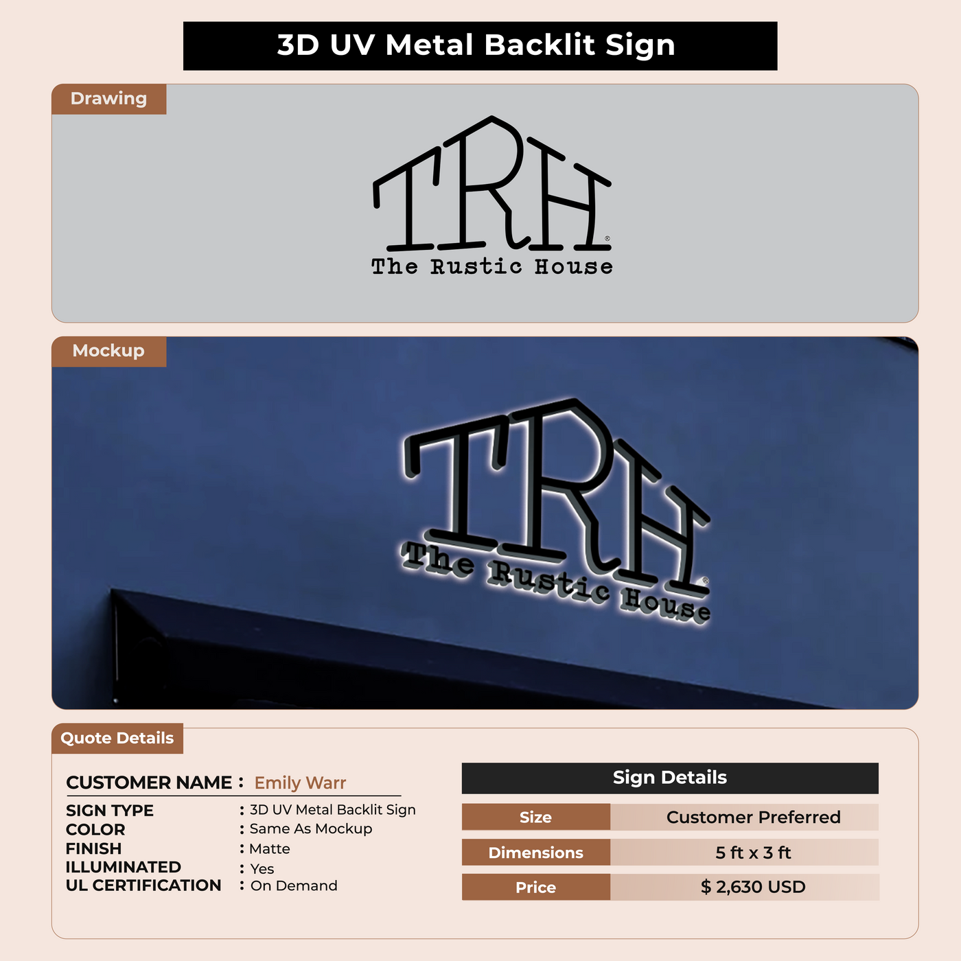 Custom Signs For Emily Warr