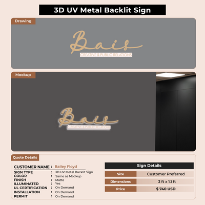 Custom Signs For Bailey Floyd