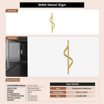 Custom Signs For Brian Shafa