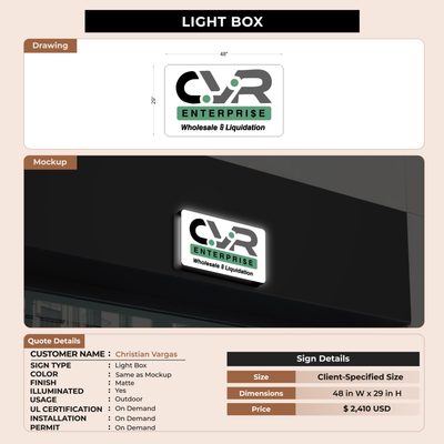 Custom Signs For Christian Vargas