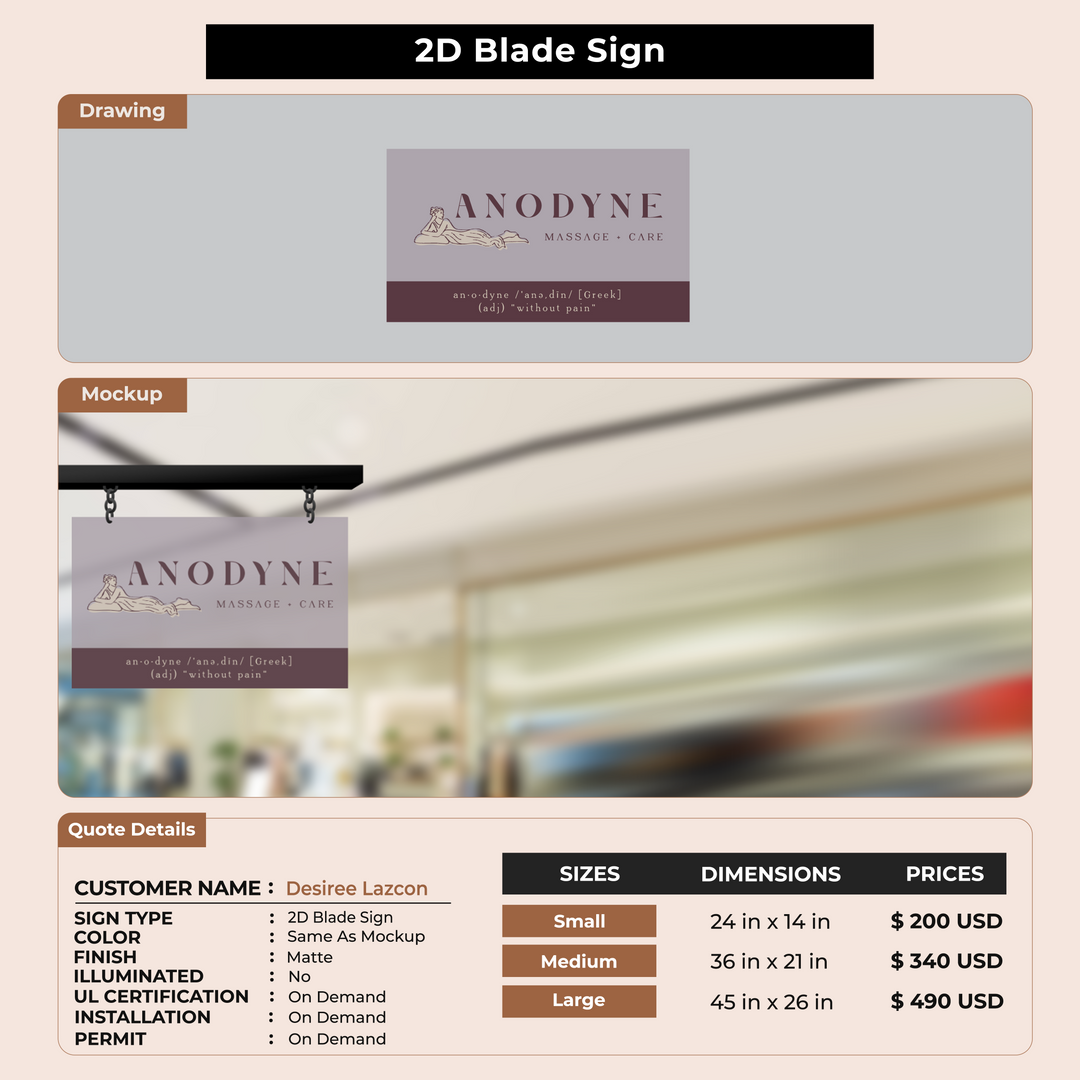 Business Singage for Desiree Lazcon