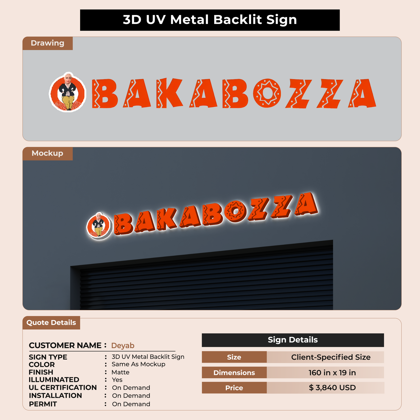 Business Signage for Deyab