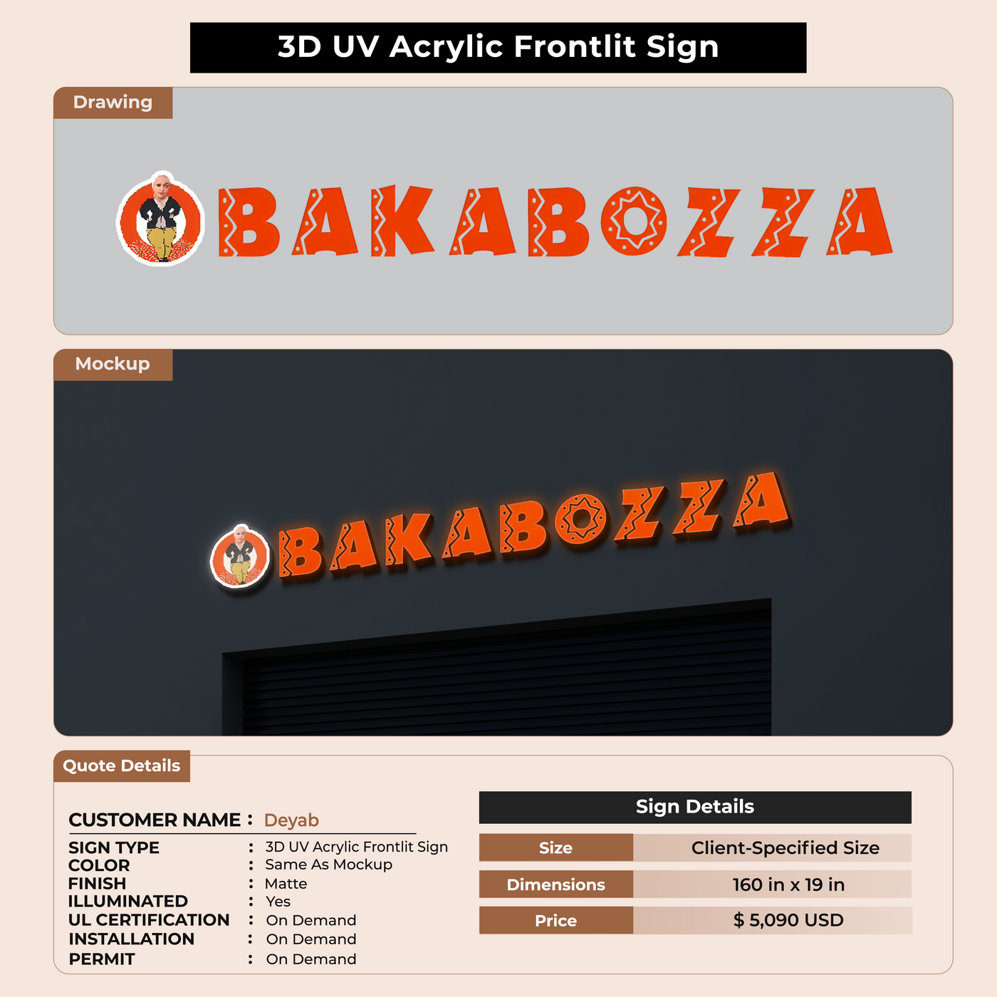 Business Signage for Deyab
