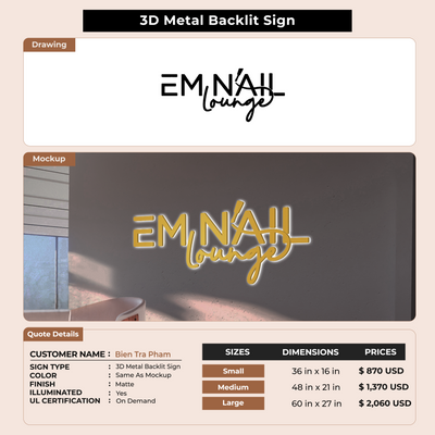 Custom Signs for bien tra pham