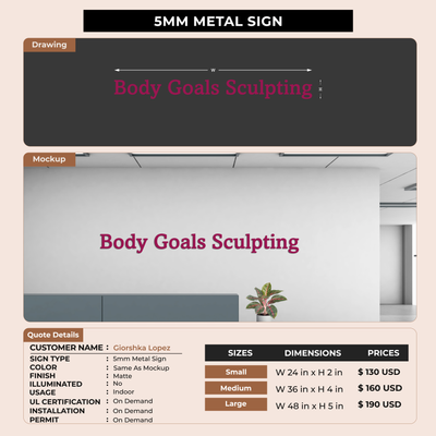 Custom Signs For Giorshka Lopez
