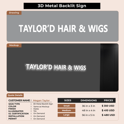 Custom Signs For Megan Taylor