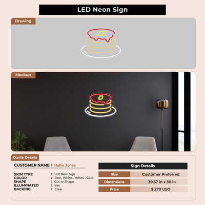 LED neon sign for Hallie Jones