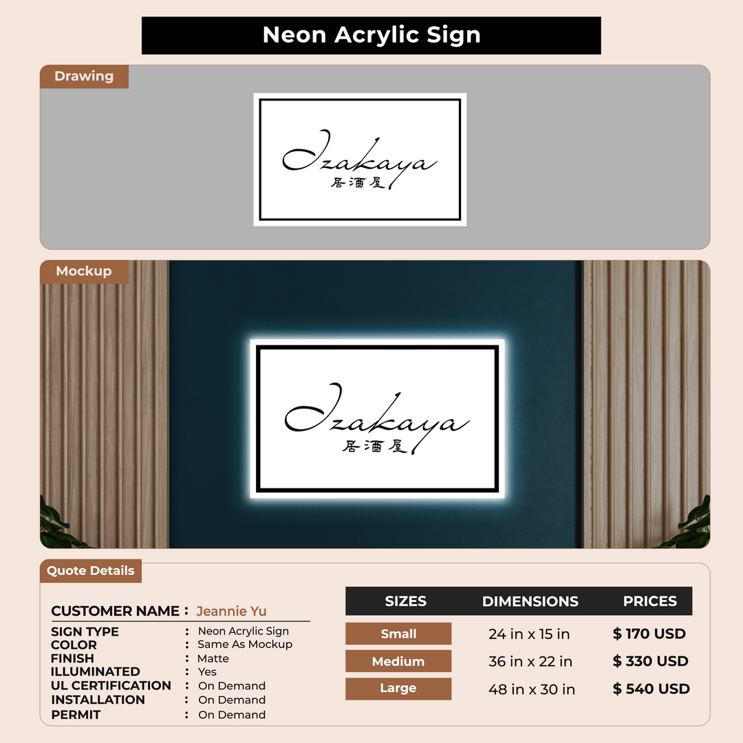 Custom Signs for Jeannie Yu