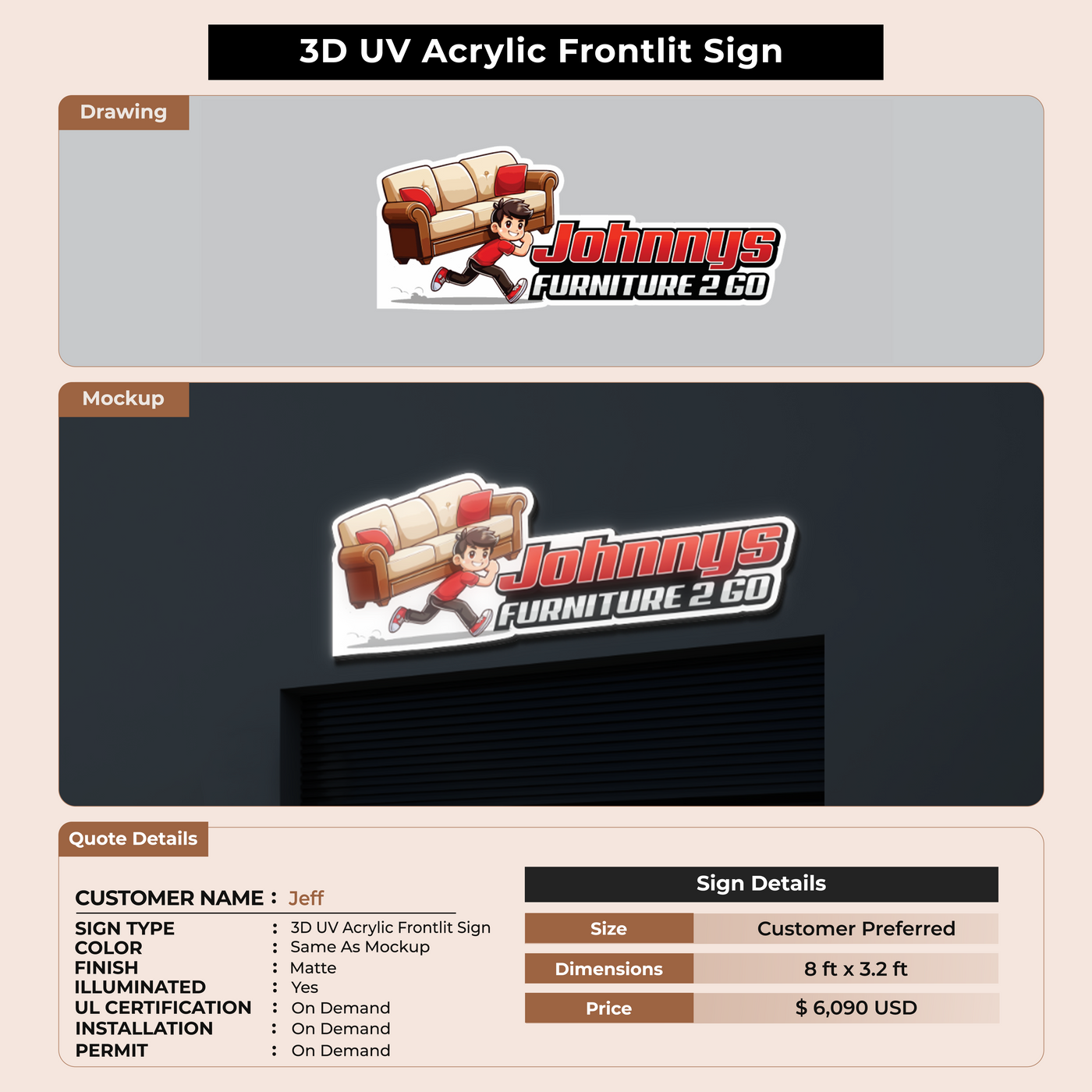 Custom Signs for Jeff