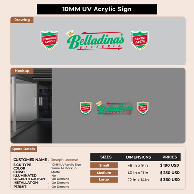 Custom Signs Joseph Leccese