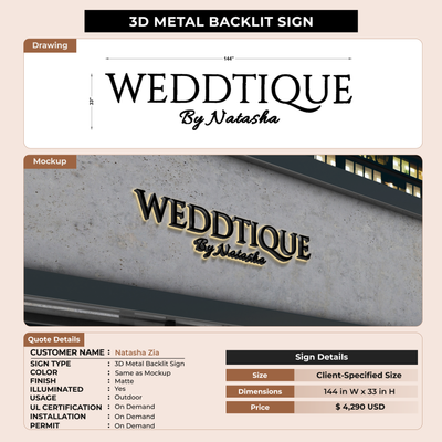 Custom Signs for Natasha Zia