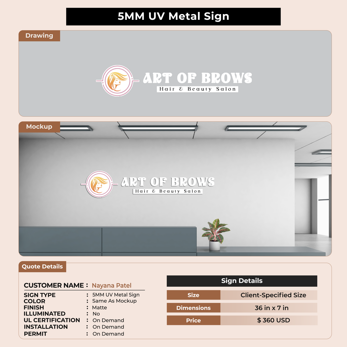 Custom Signs for Nayana Patel