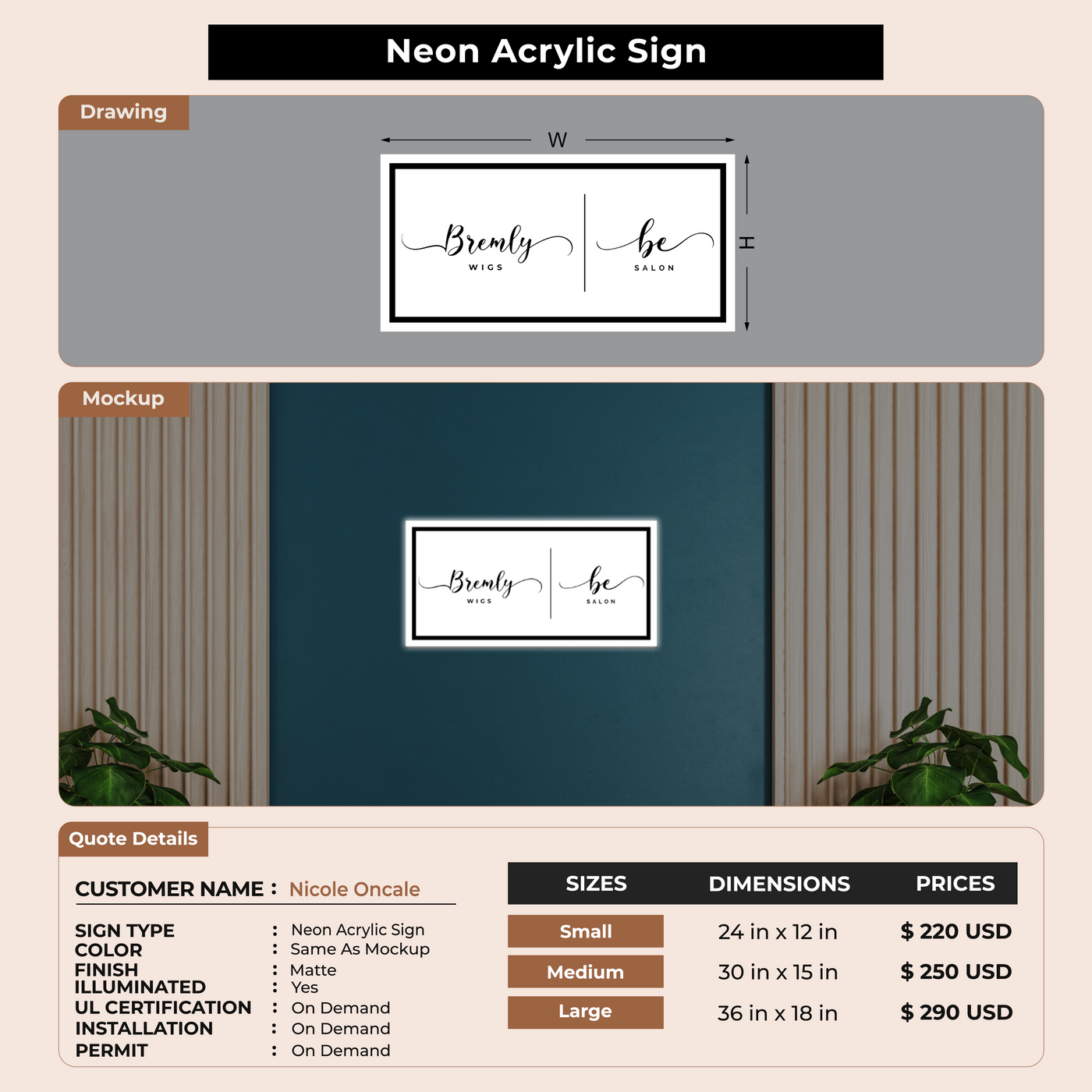 Custom Signs For Nicole Oncale