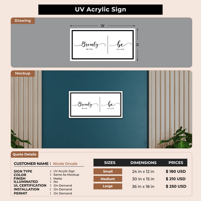 Custom Signs For Nicole Oncale