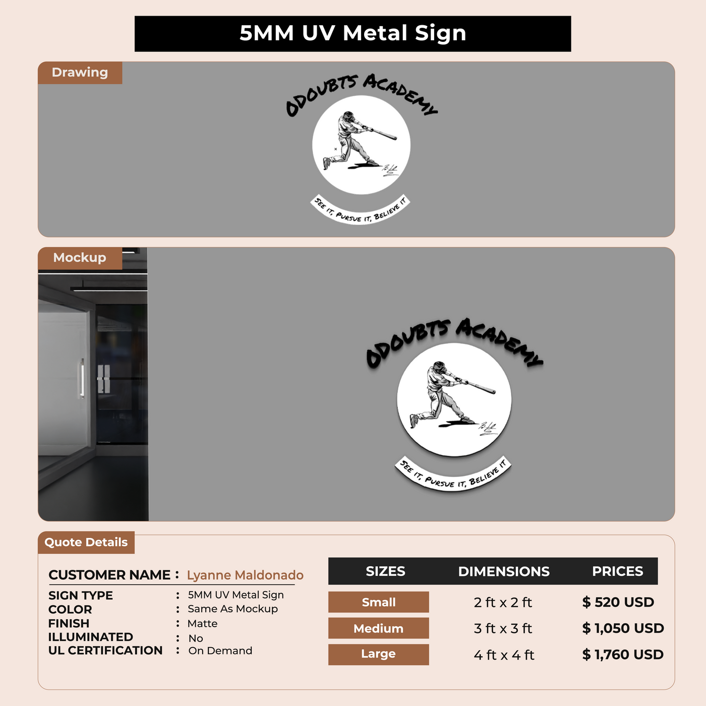 Custom Signs for Lyanne Maldonado