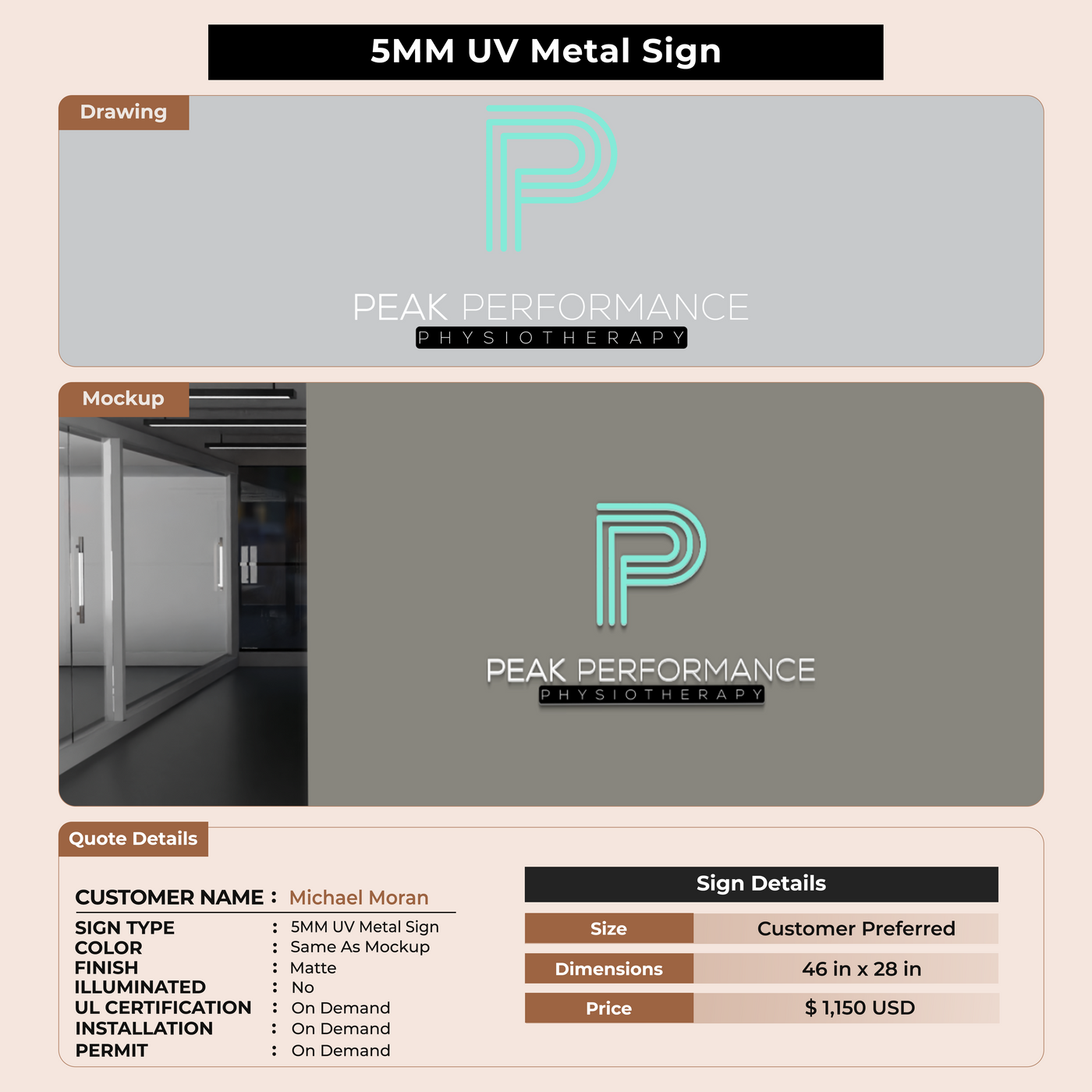 Custom Signs For Michael Moran