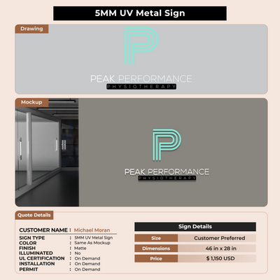 Custom Signs For Michael Moran