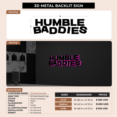 Custom signs for Sharelle Rosado
