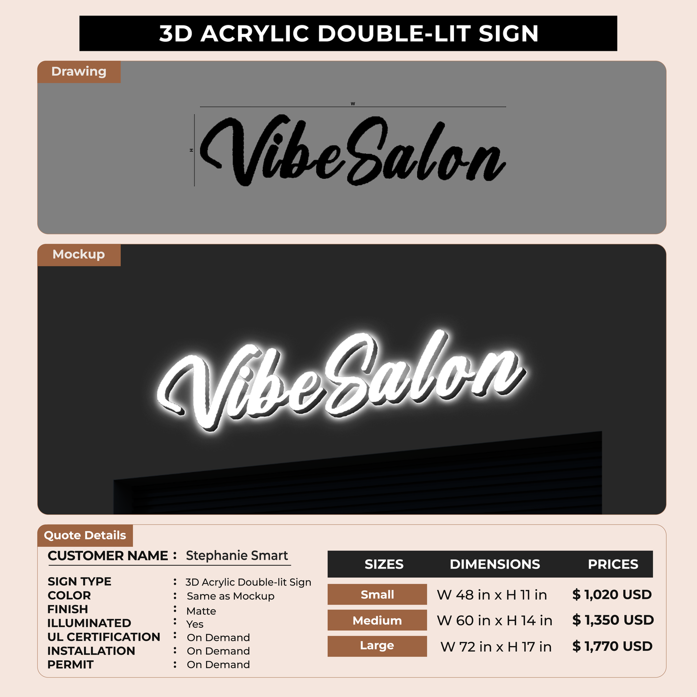 Business Signage for Stephanie Smart